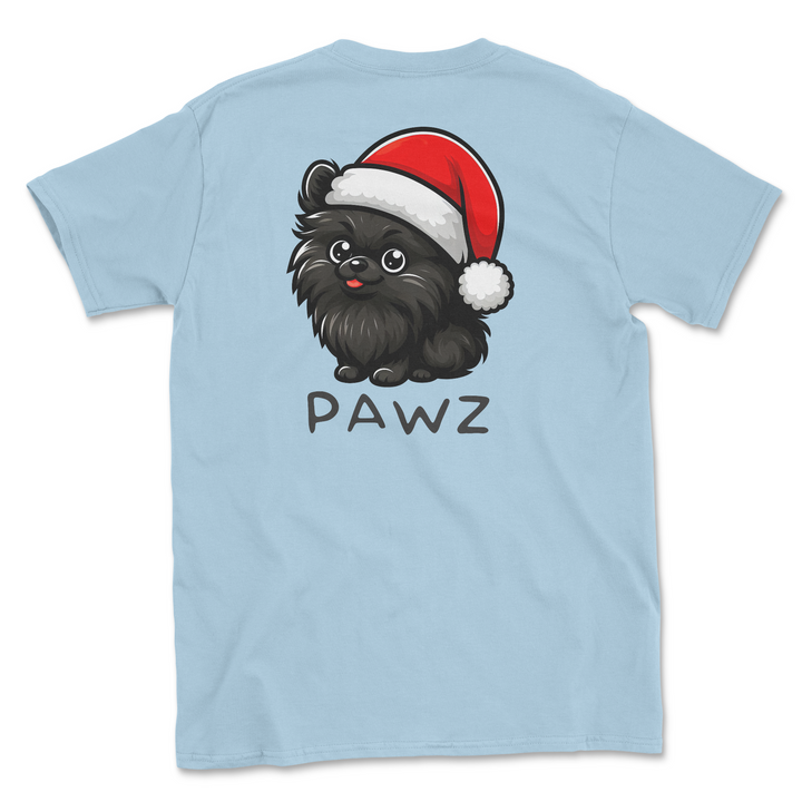 Black Pomeranian Christmas (Adult Short Sleeve T-Shirt)