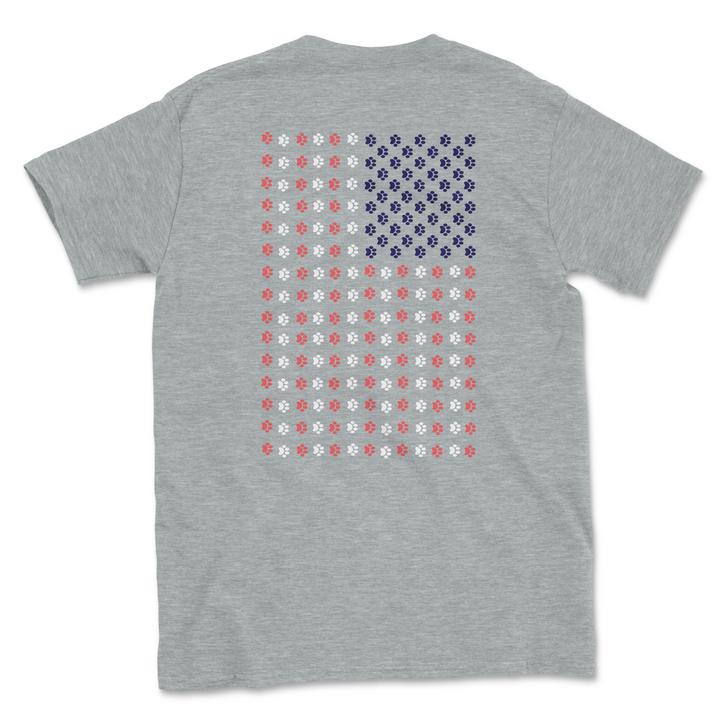 Vertical Paw Flag (Adult Short Sleeve T-Shirt)