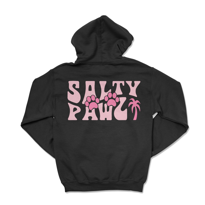 Salty Pawz Black/Pink (Adult Hoodie)