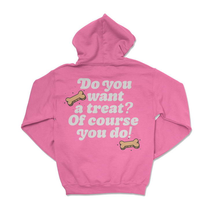 Dog Treatz - Pink/ Grey (Adult Hoodie)